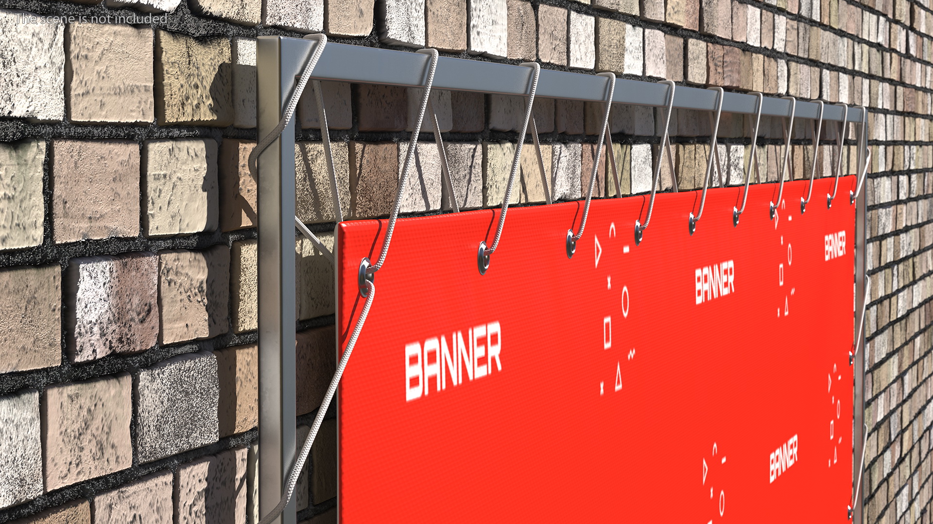 3D Outdoor Vinyl Banner with Eyelets 3m x 3m