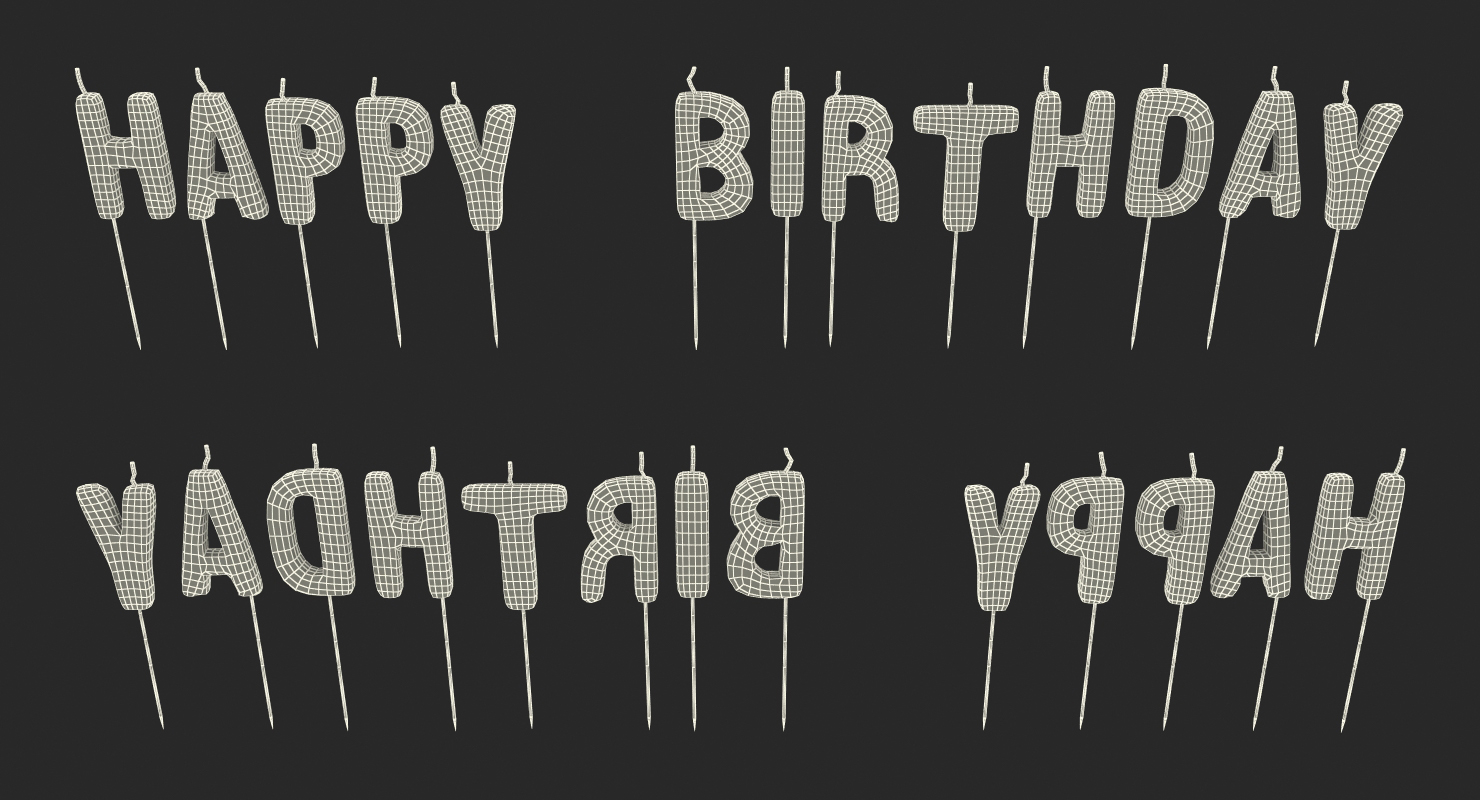 Happy Birthday Candles 3D