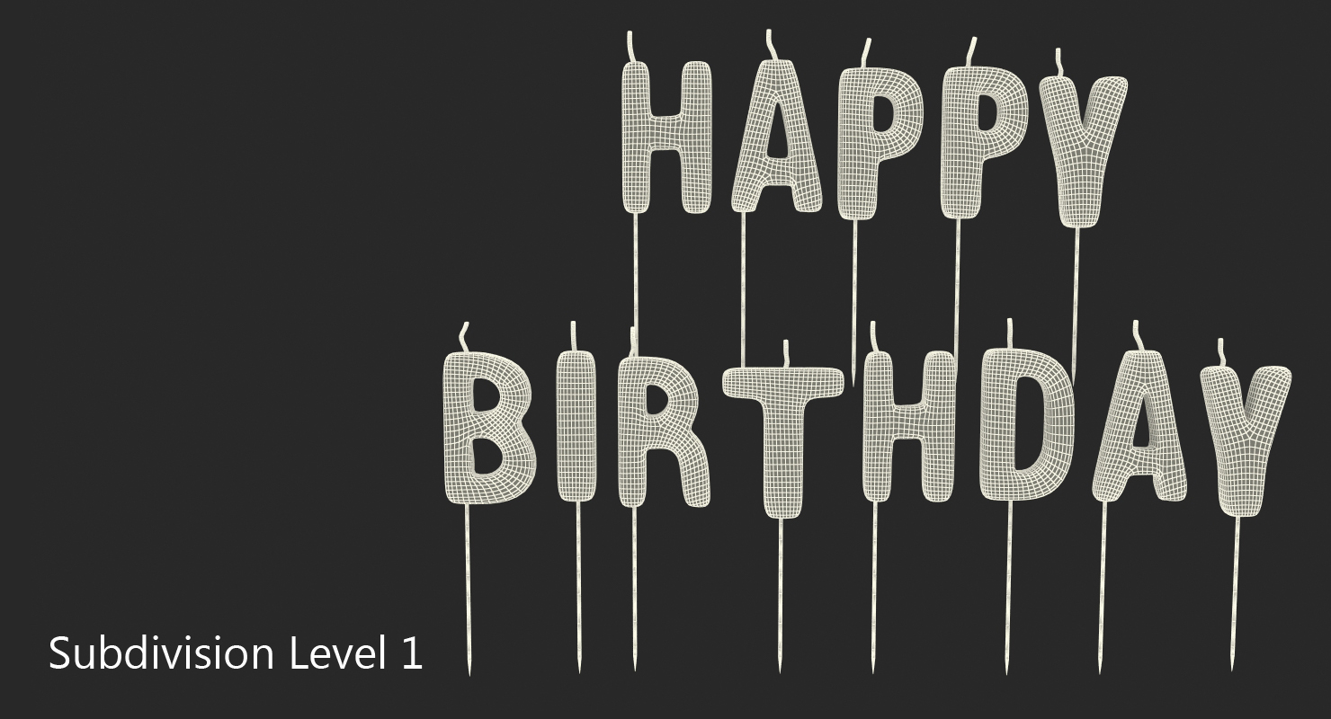Happy Birthday Candles 3D