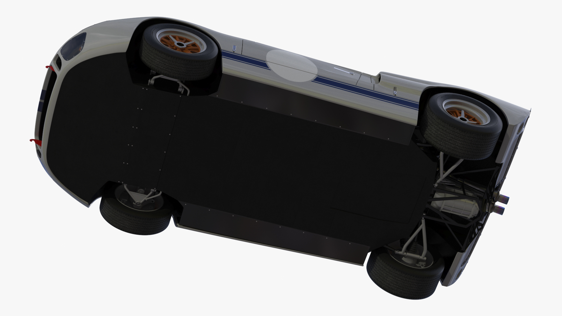 3D Freight Locomotive with Auto Carrier Loaded model