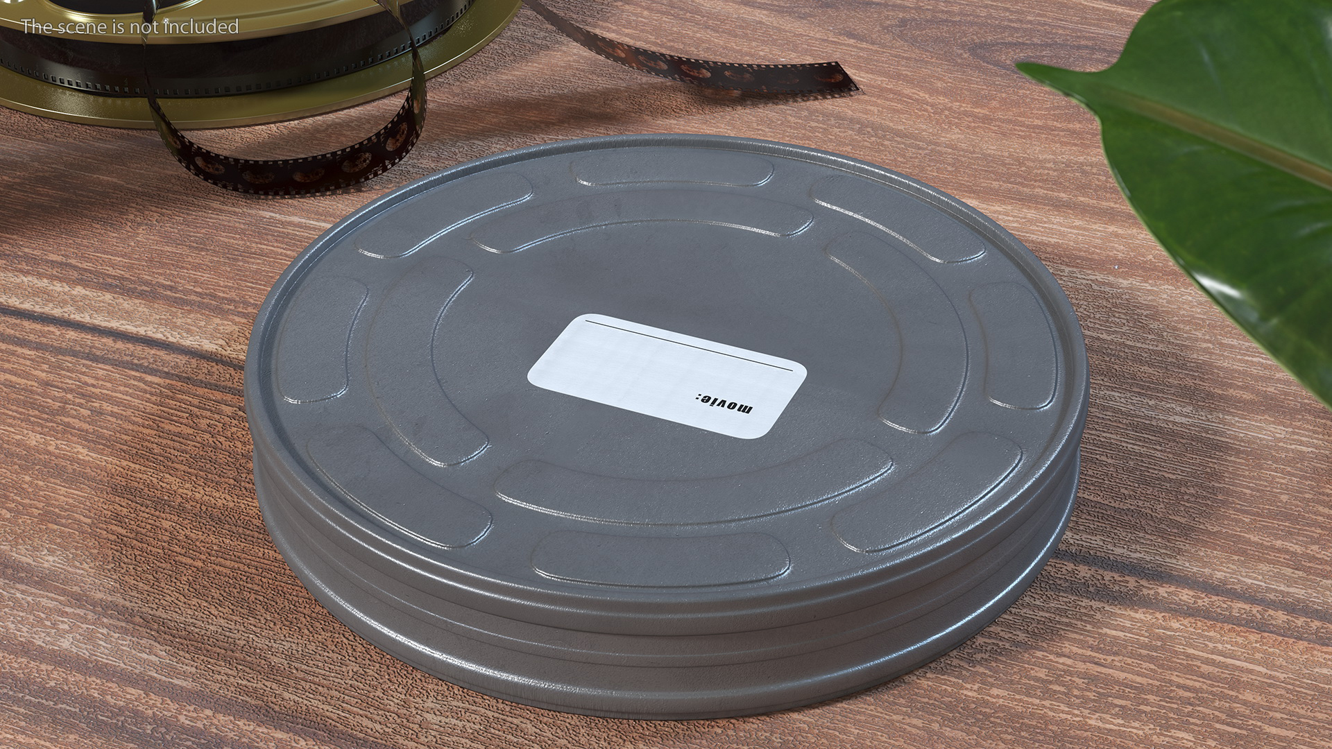 Vintage Movie Negative Film Reel Case 3D