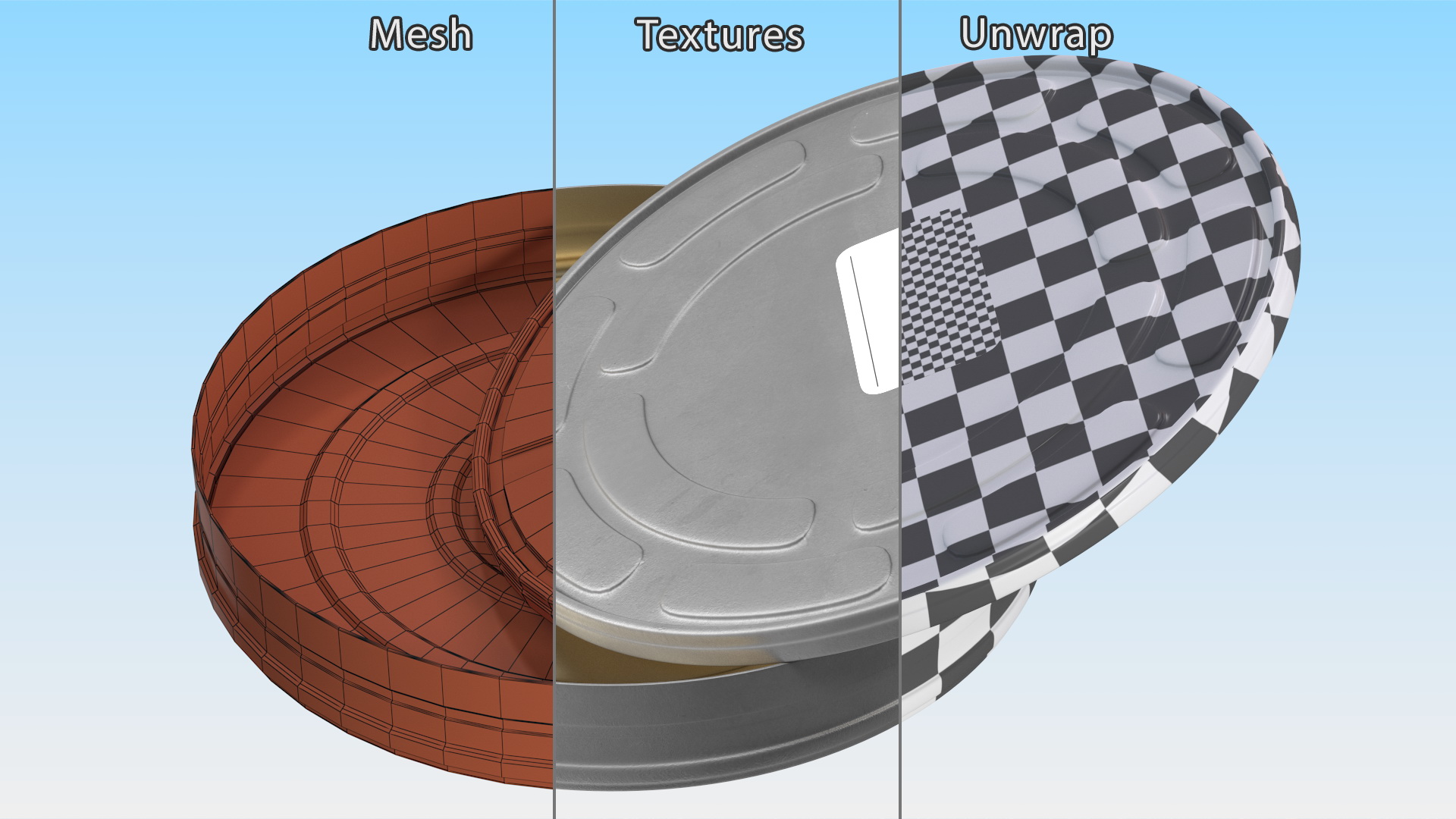 Vintage Movie Negative Film Reel Case 3D