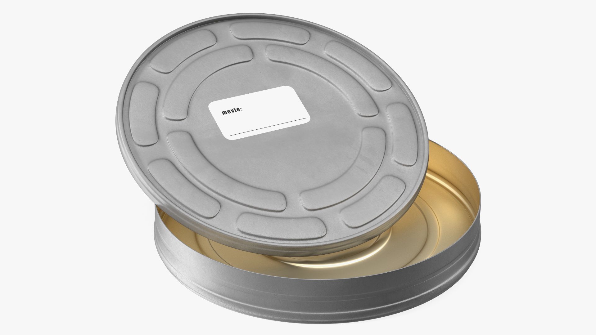 Vintage Movie Negative Film Reel Case 3D