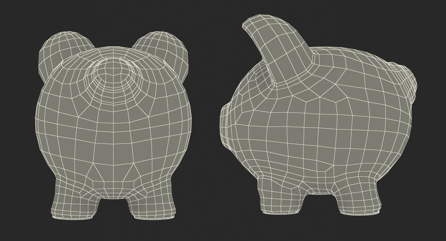 3D Ceramic Piggy Bank model