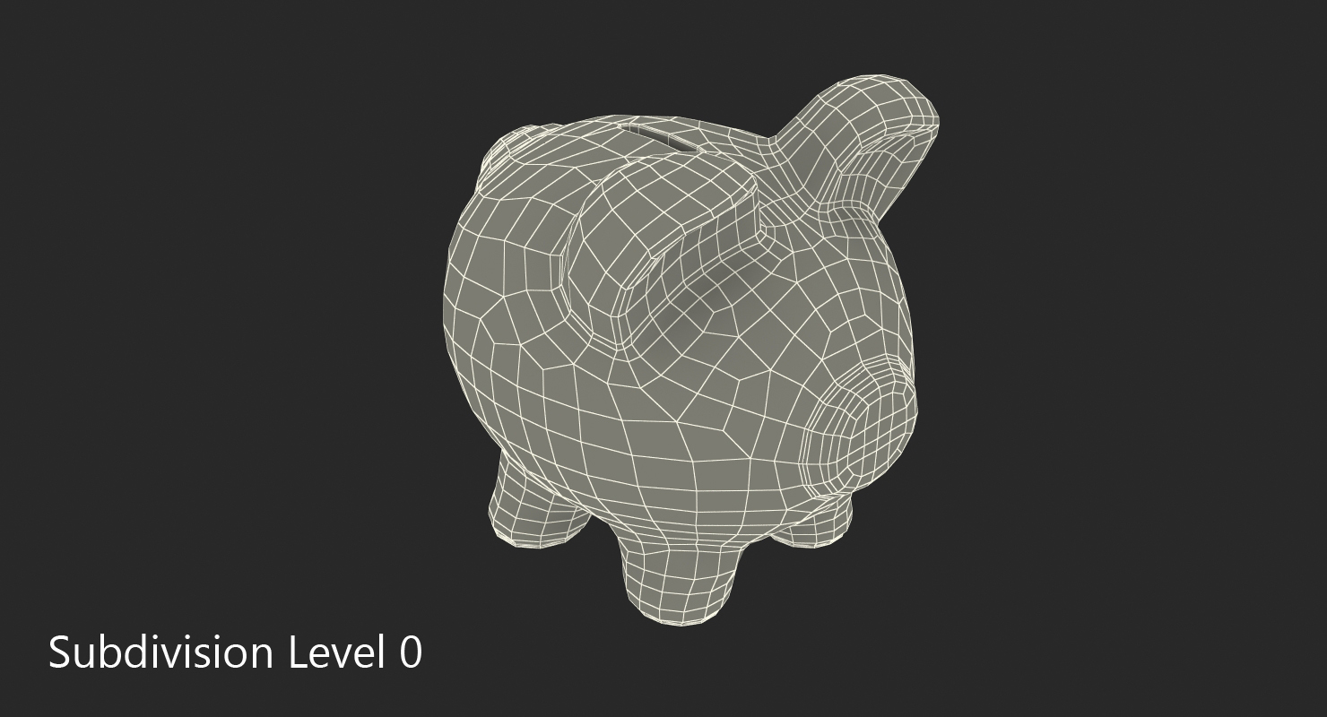 3D Ceramic Piggy Bank model