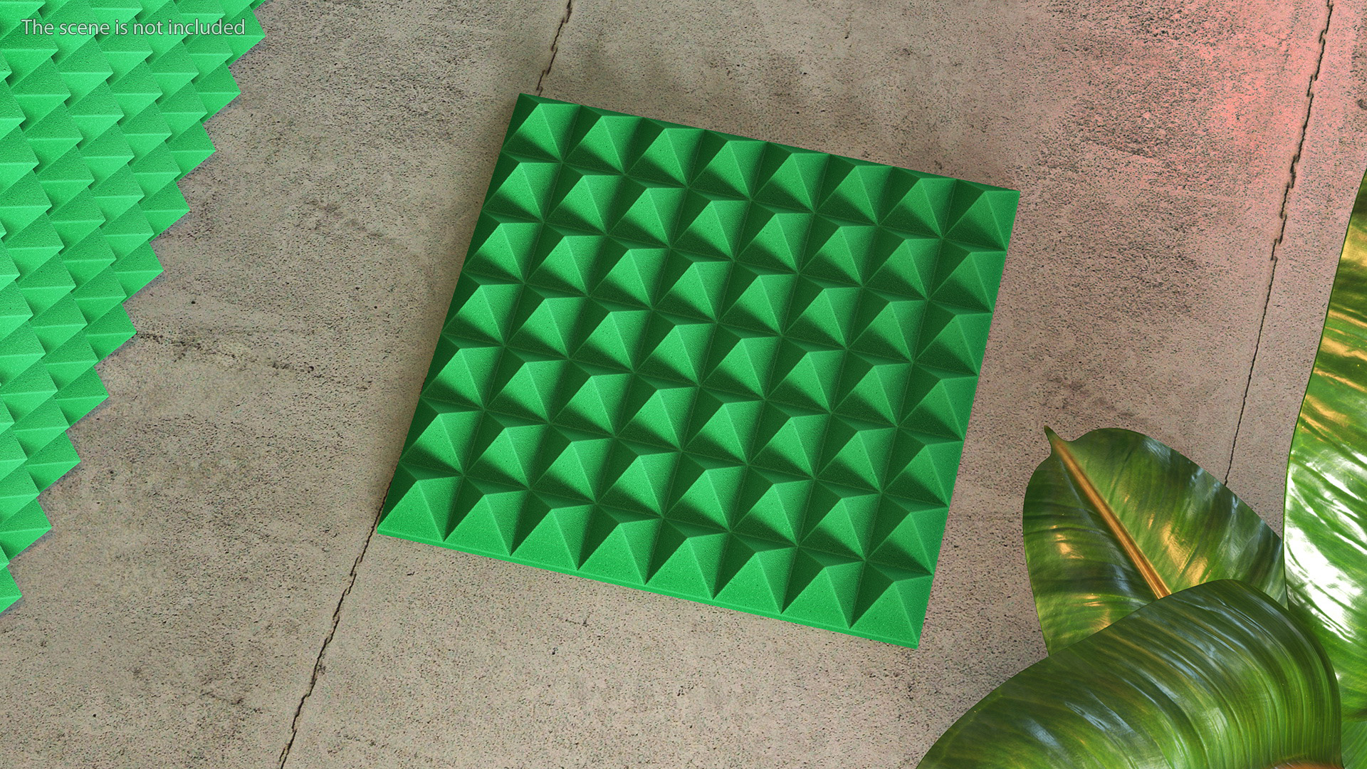 Sound Absorbing Panels Green Set 3D
