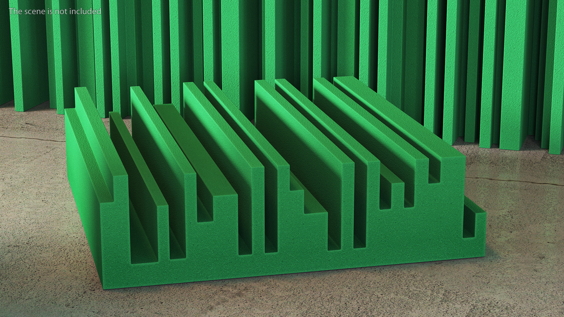 Sound Absorbing Panels Green Set 3D