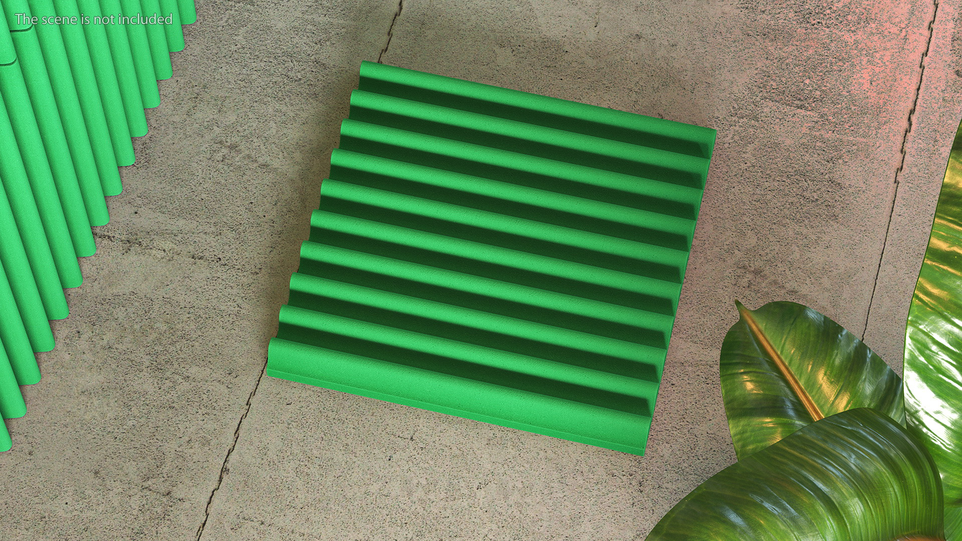 Sound Absorbing Panels Green Set 3D