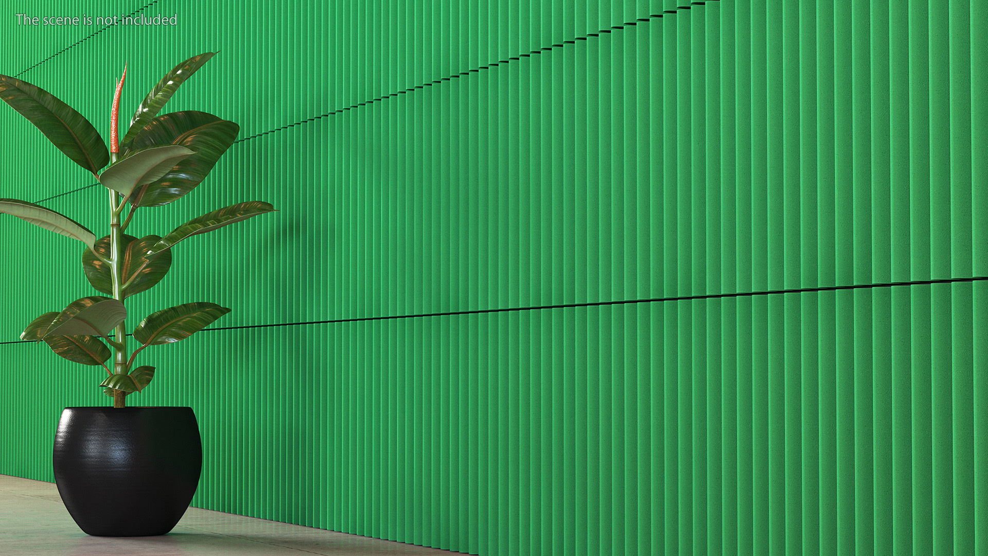 Sound Absorbing Panels Green Set 3D