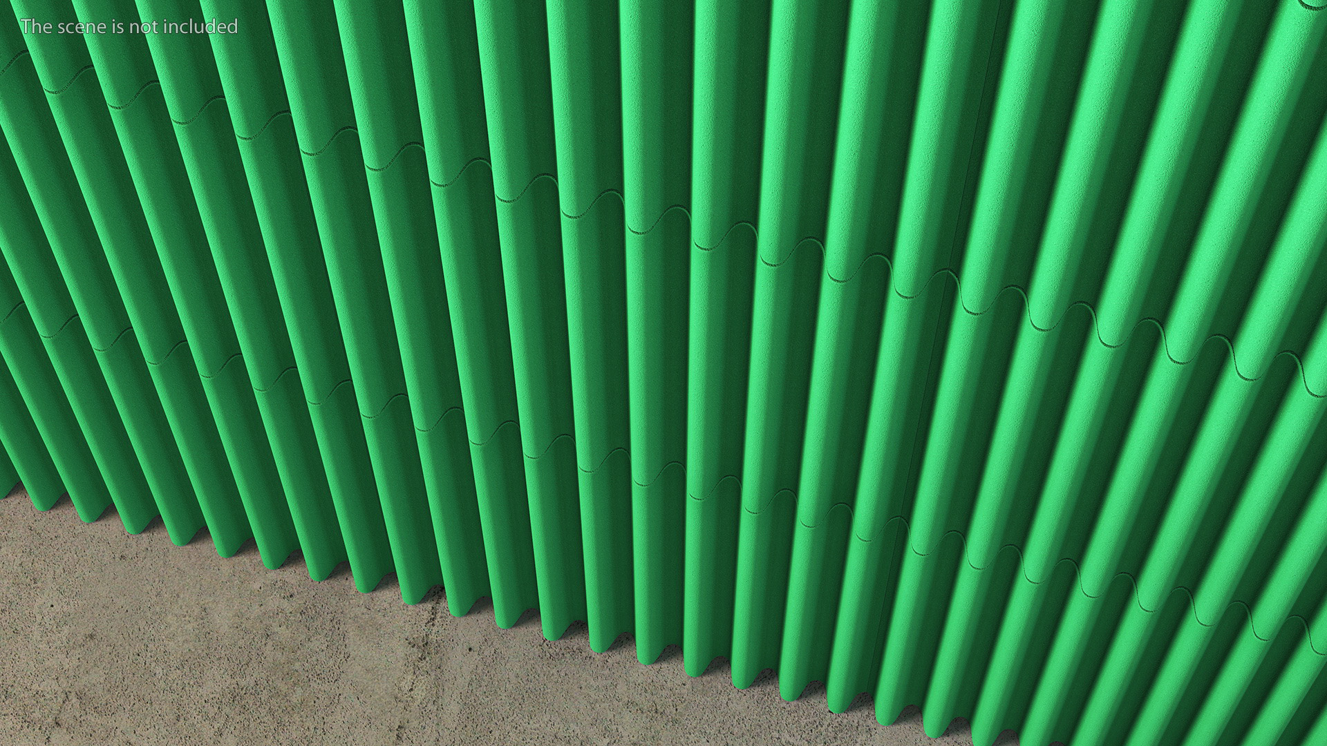 Sound Absorbing Panels Green Set 3D