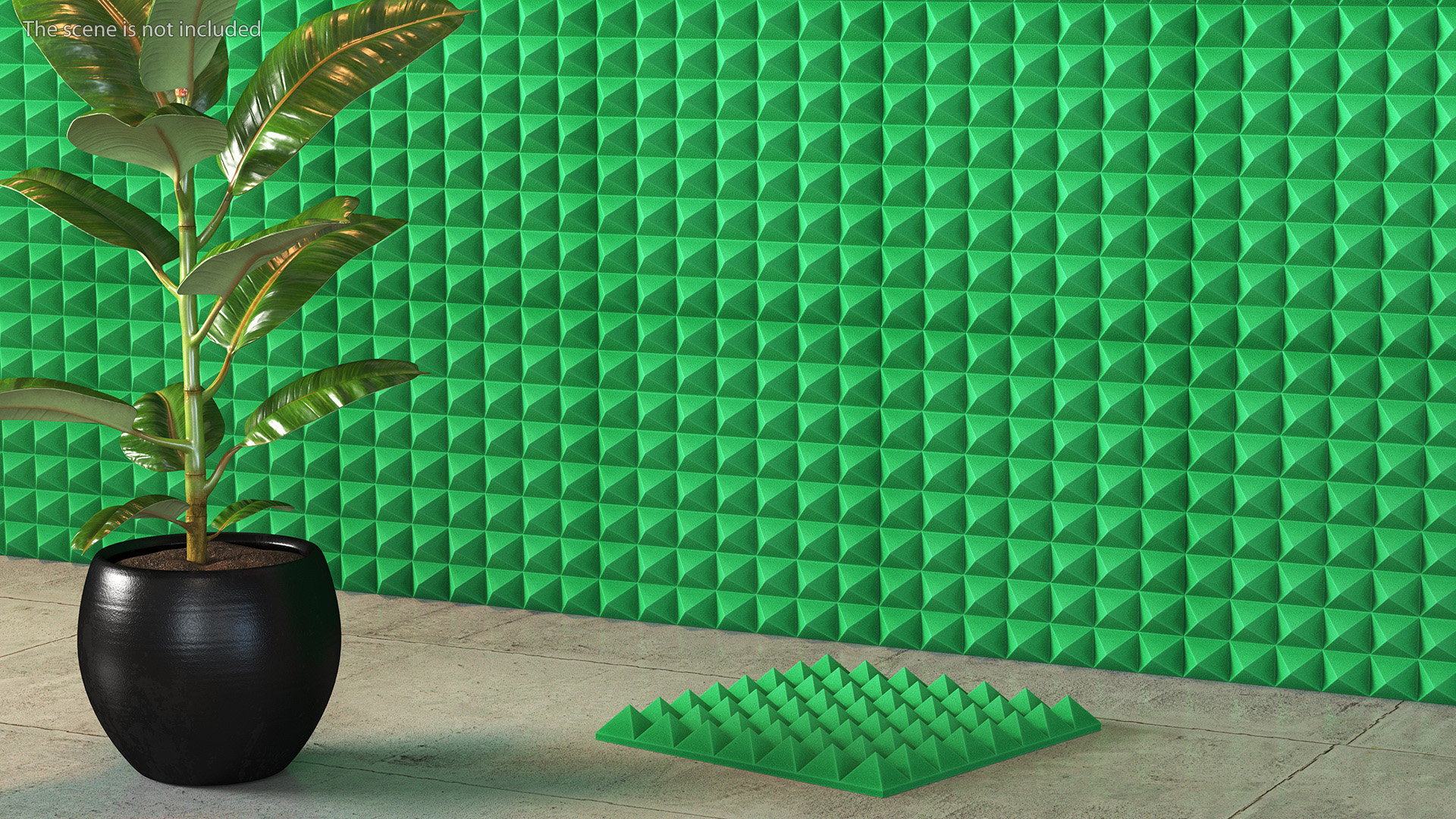 Sound Absorbing Panels Green Set 3D