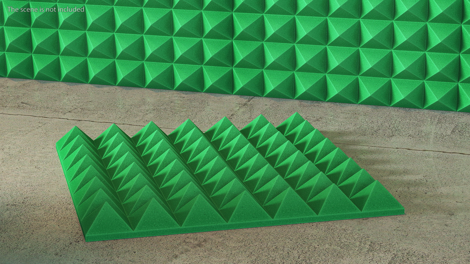 Sound Absorbing Panels Green Set 3D