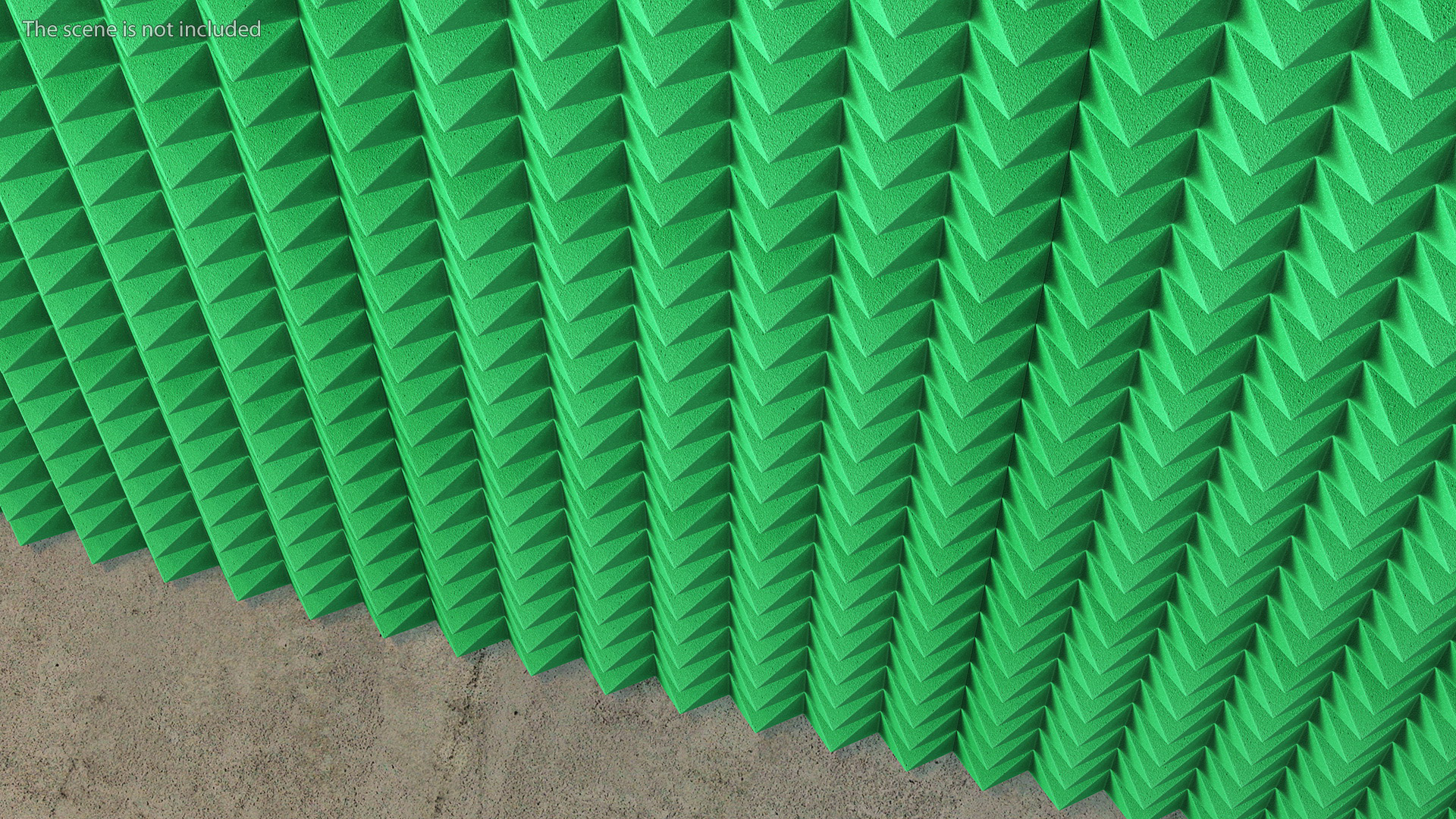 Sound Absorbing Panels Green Set 3D