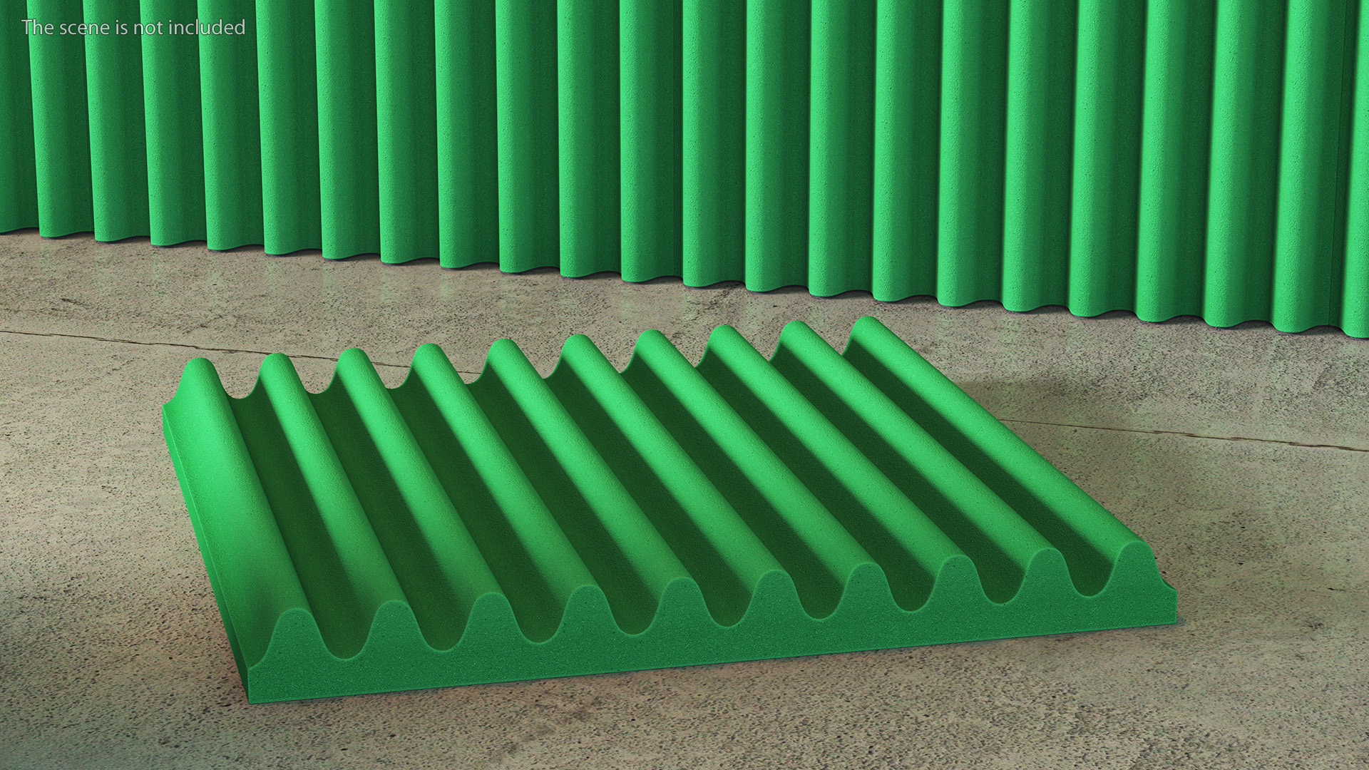 Sound Absorbing Panels Green Set 3D