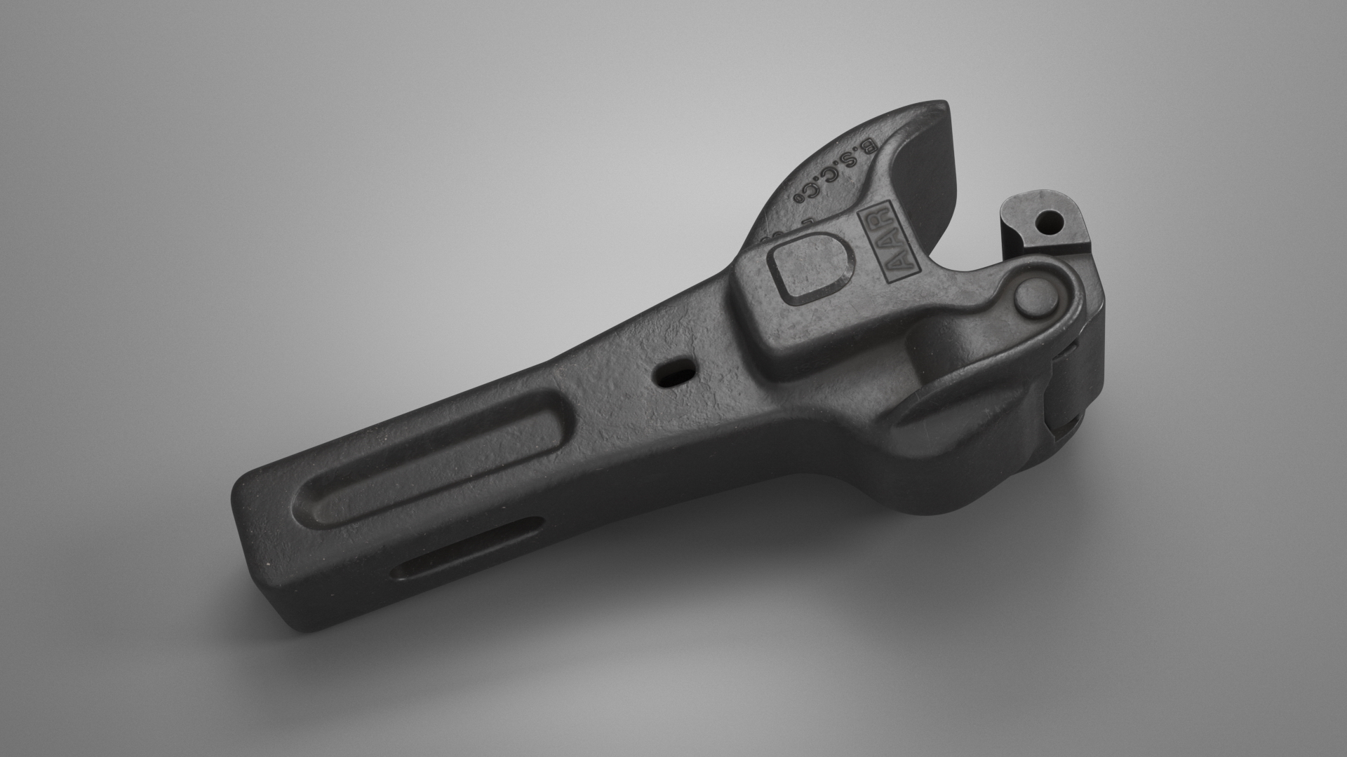 3D AAR Railway Janney Coupler
