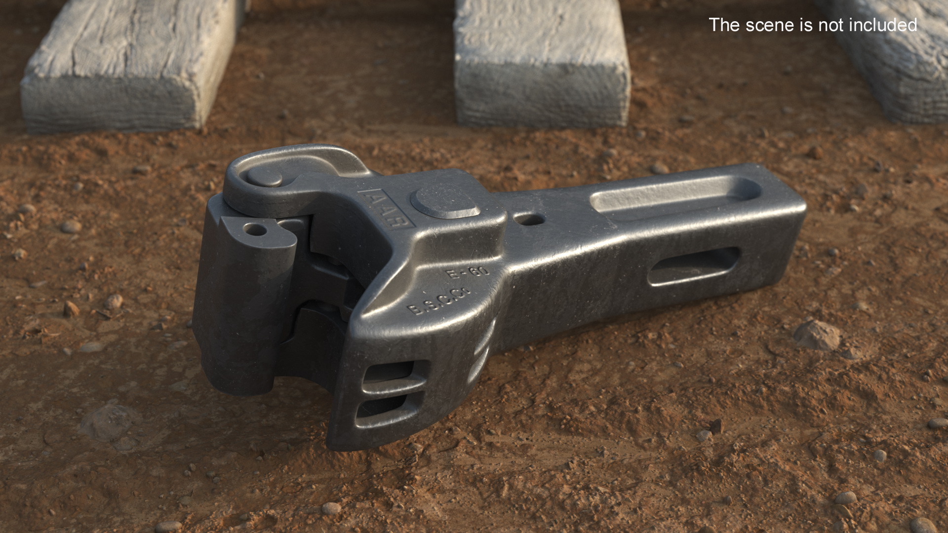 3D AAR Railway Janney Coupler