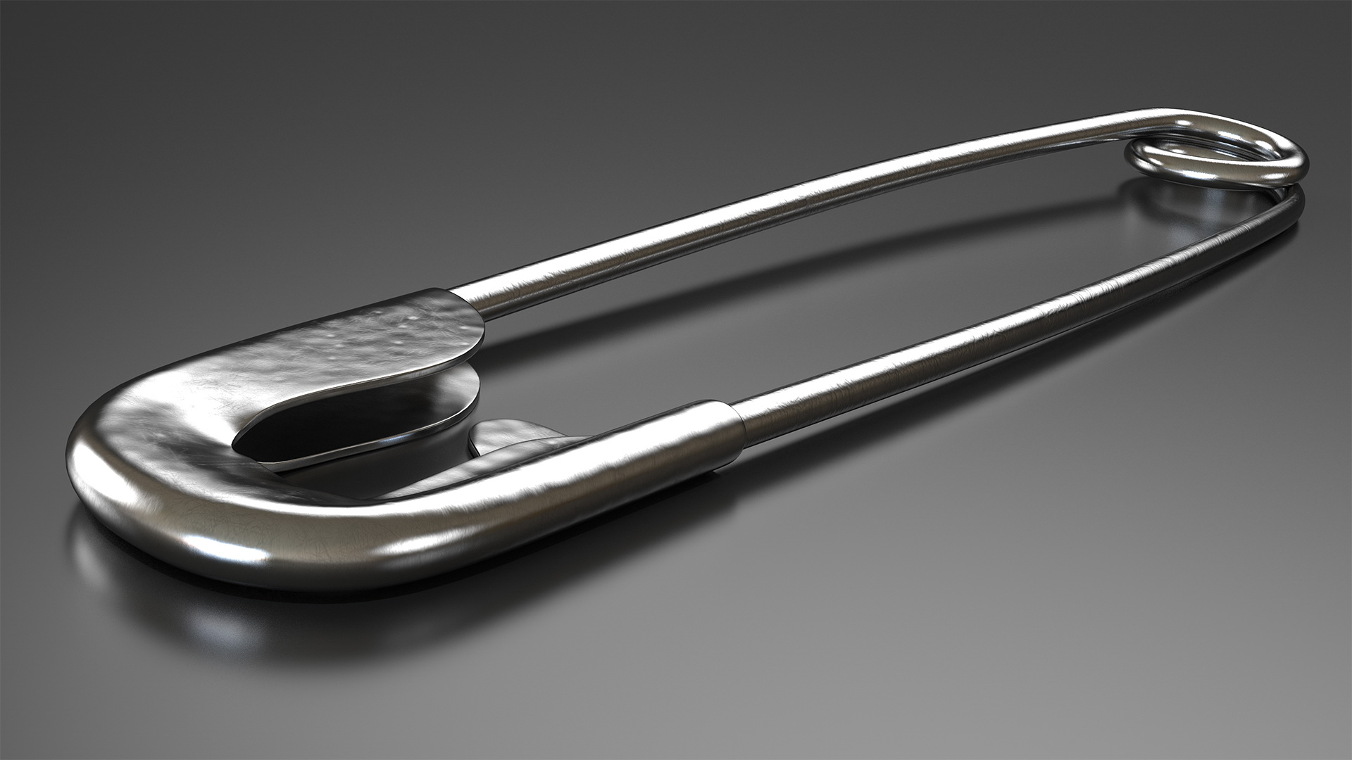 3D Steel Safety Pin Closed model