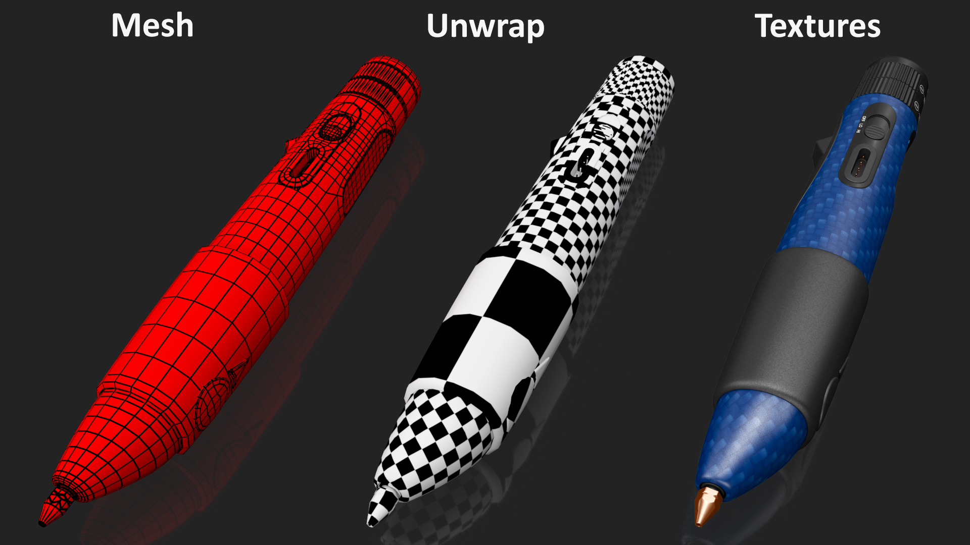 3D model 3D Printing Pen Blue