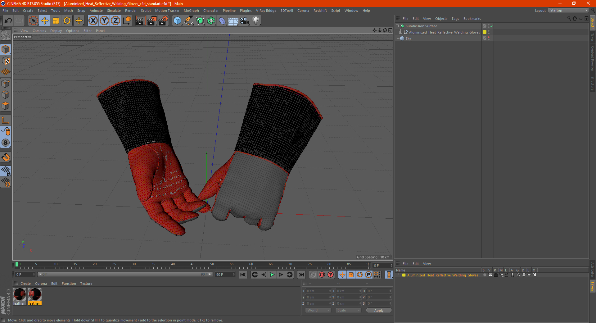 3D Aluminized Heat Reflective Welding Gloves