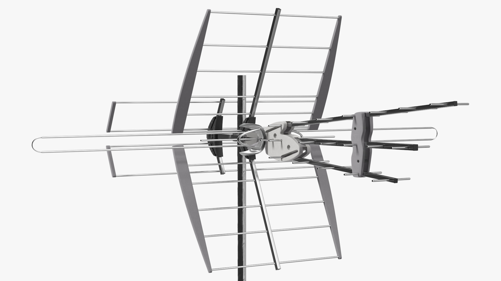 Outdoor Combined VHF UHF Antenna Amplified 3D
