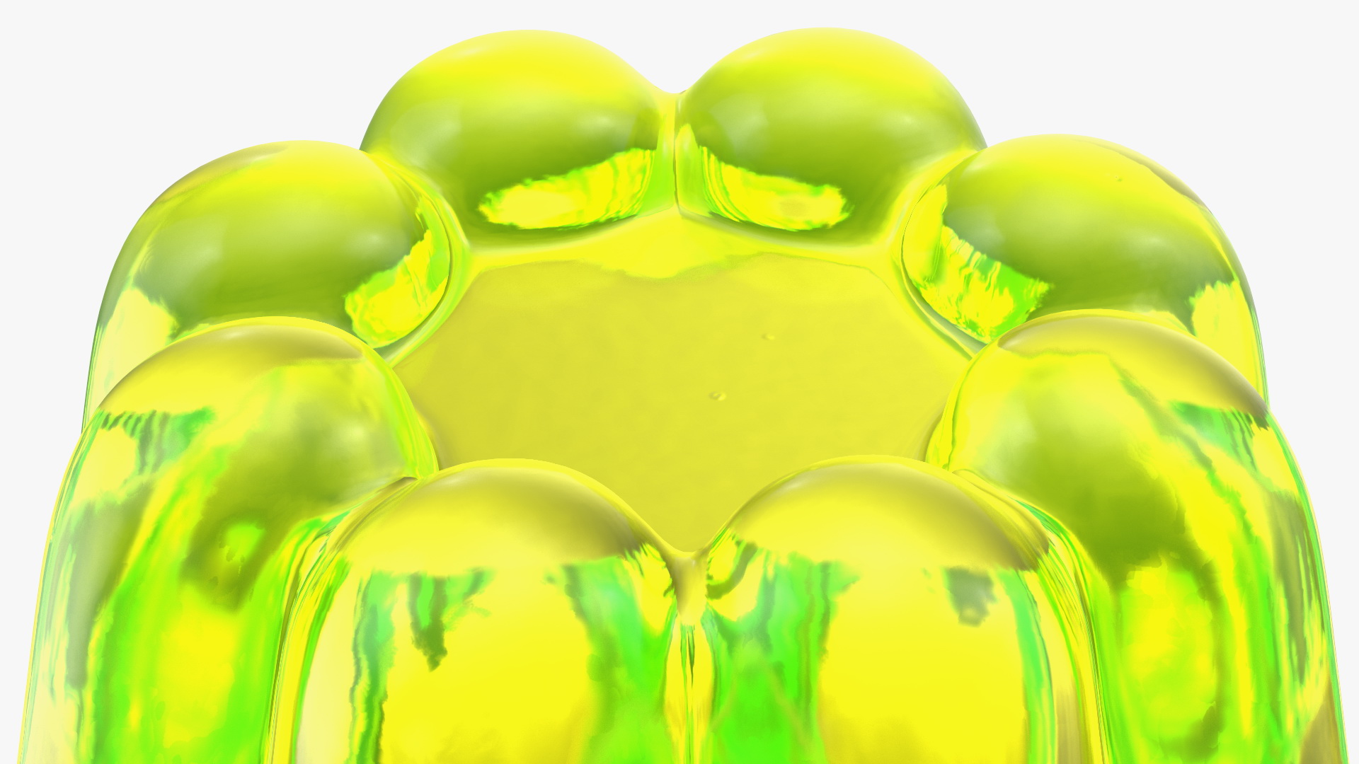 3D Yellow Vanilla Jelly Pudding model