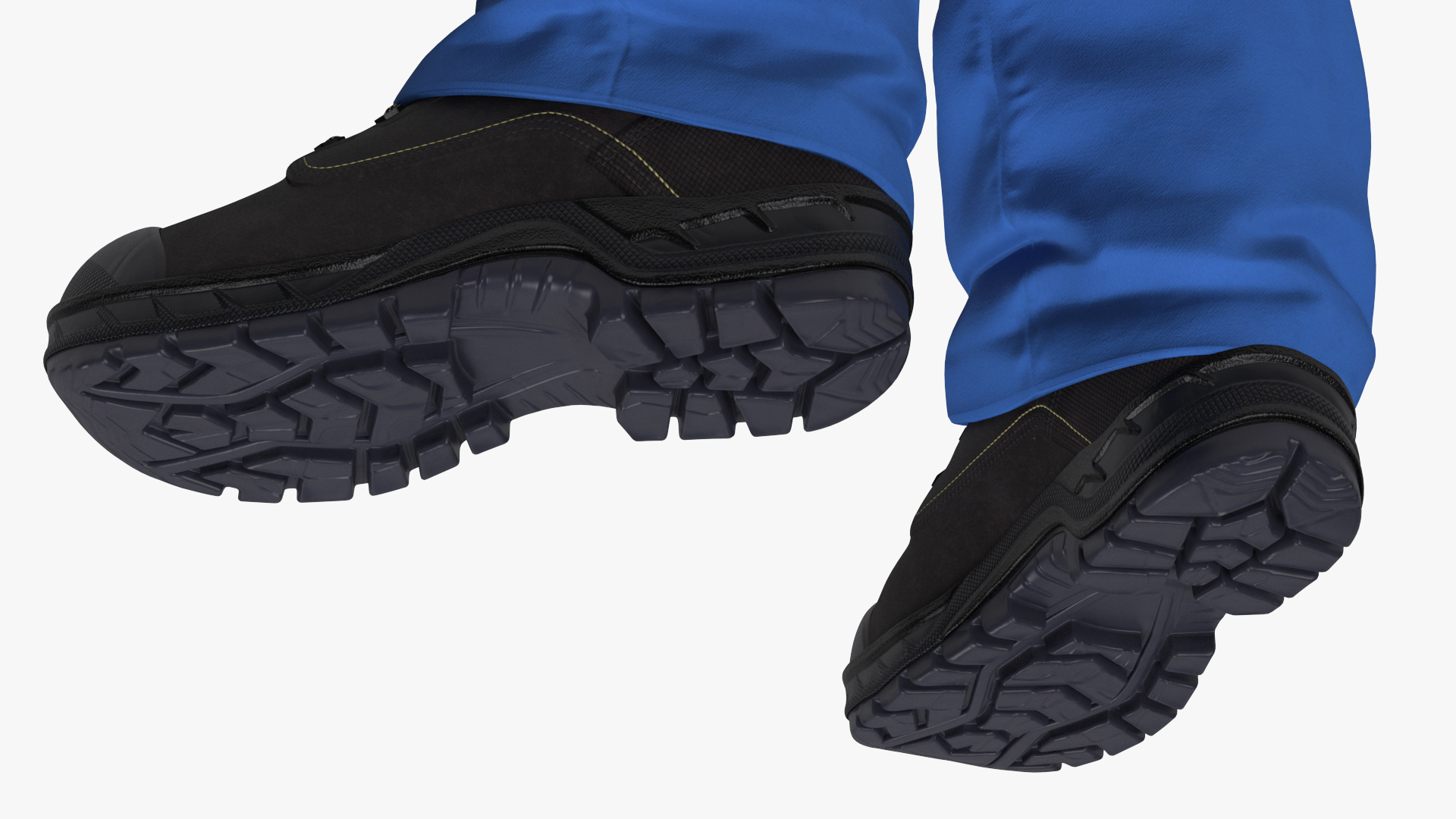 Oil Gas Worker Fully Equipped Standing Pose Fur 3D