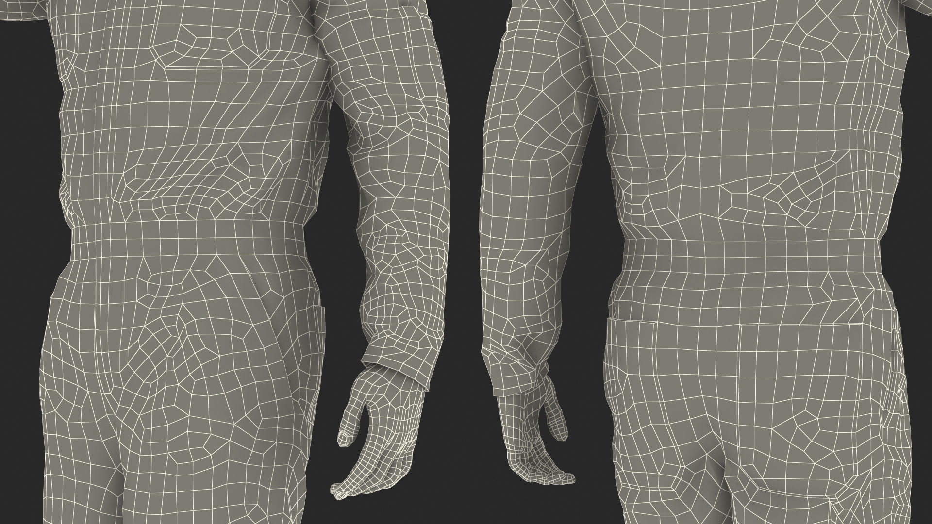 Oil Gas Worker Fully Equipped Standing Pose Fur 3D