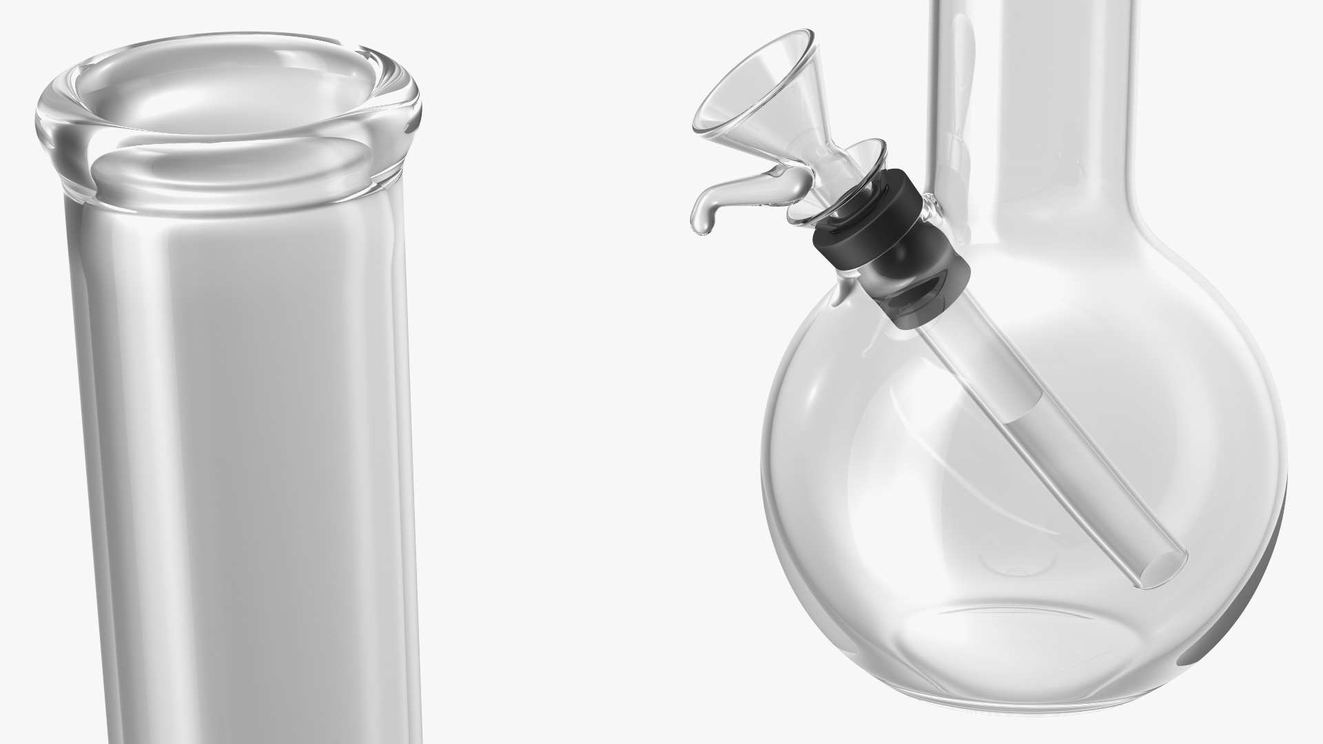 3D Round Glass Bong