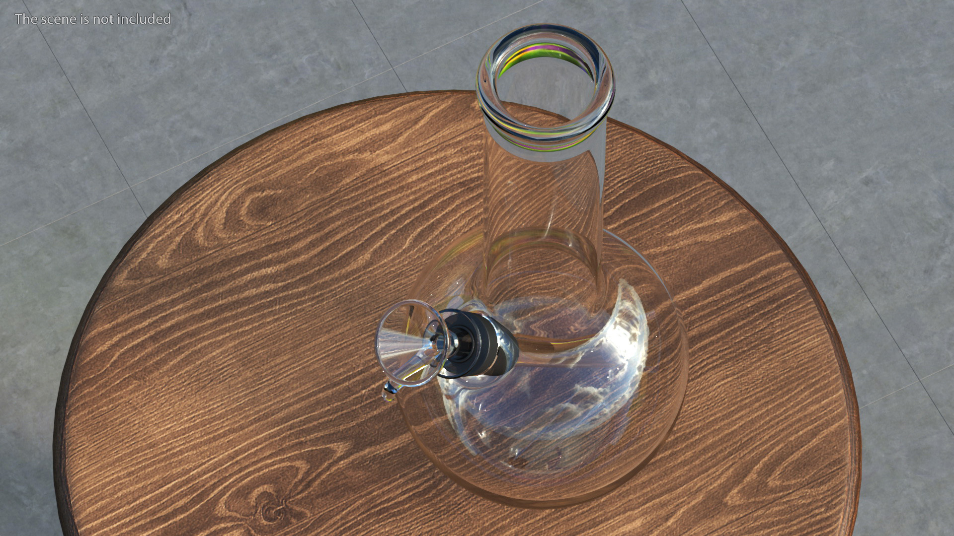 3D Round Glass Bong