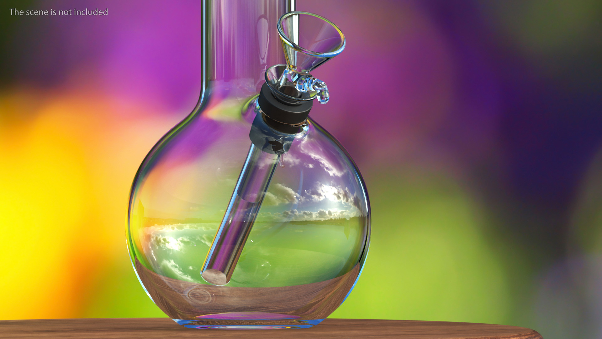 3D Round Glass Bong
