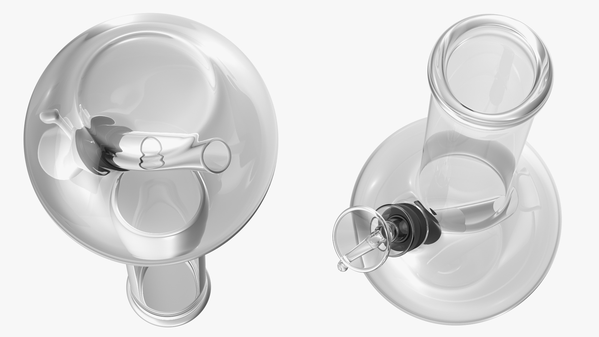 3D Round Glass Bong
