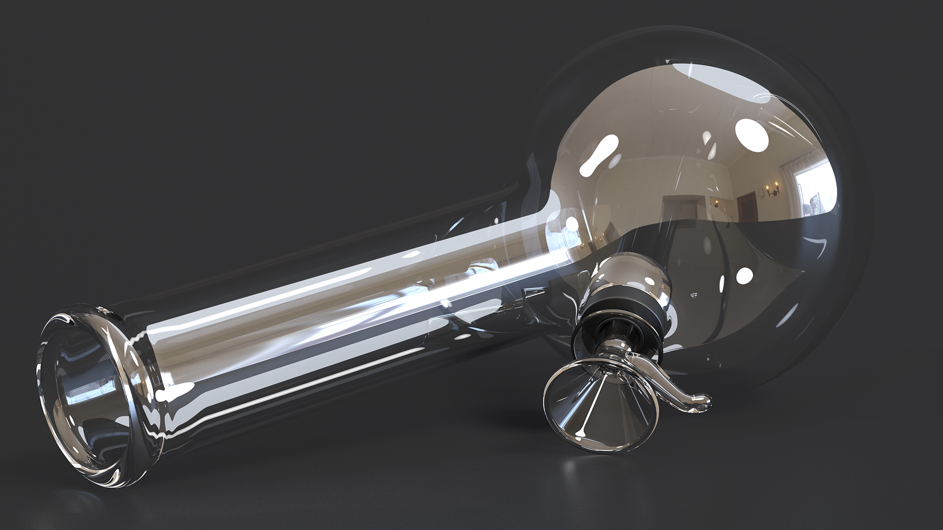3D Round Glass Bong