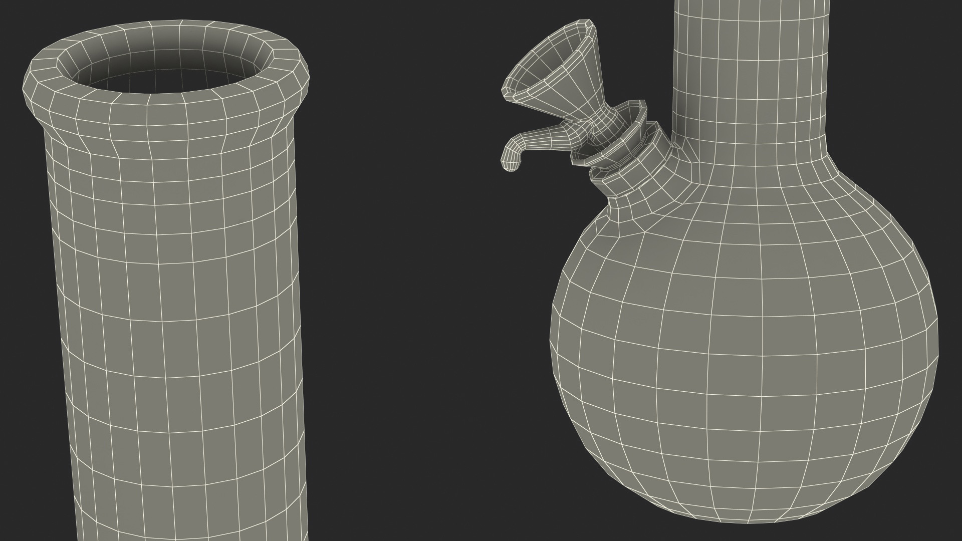 3D Round Glass Bong