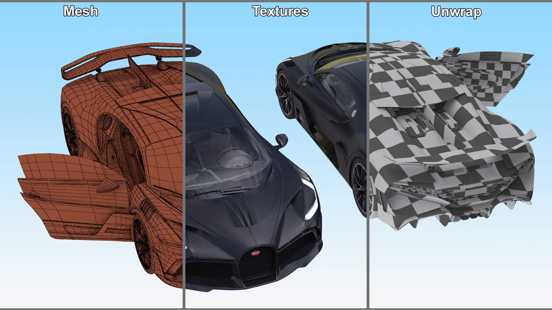 3D Bugatti Divo Black model