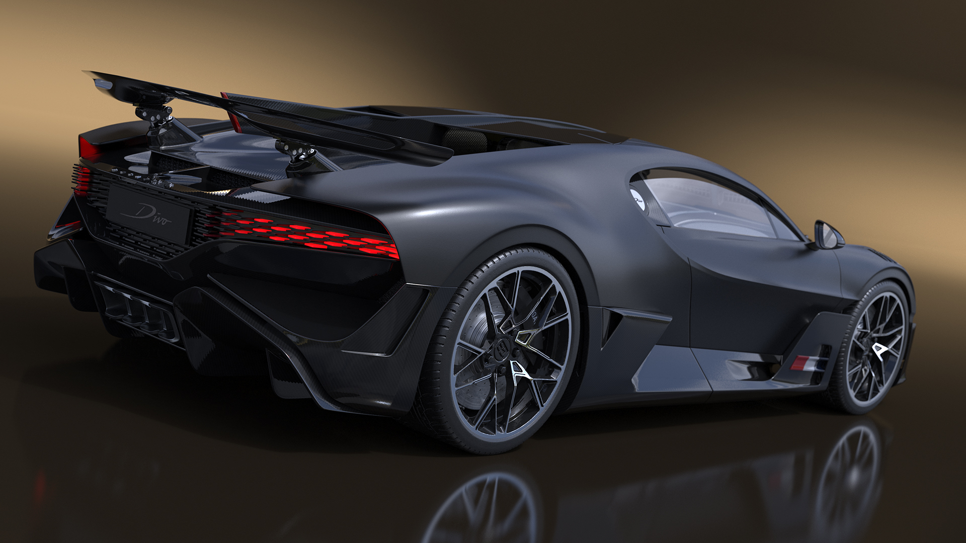 3D Bugatti Divo Black model