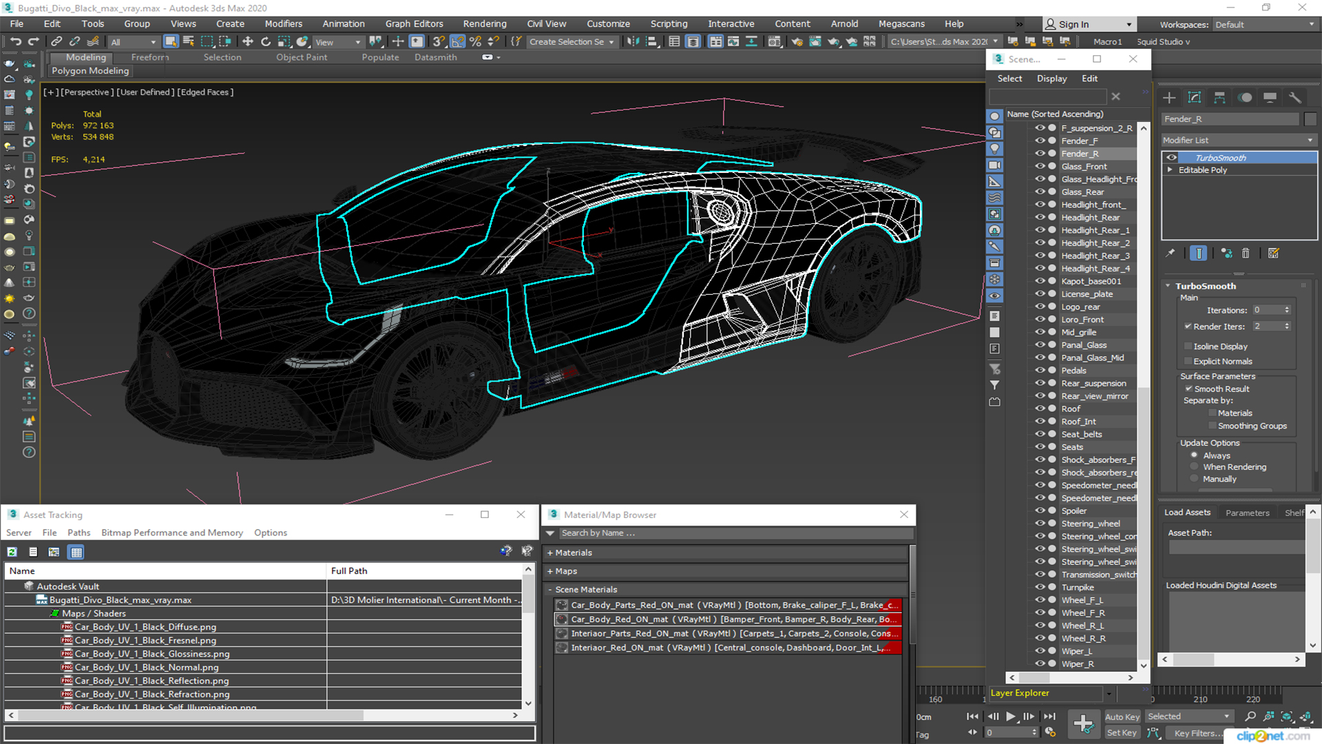 3D Bugatti Divo Black model