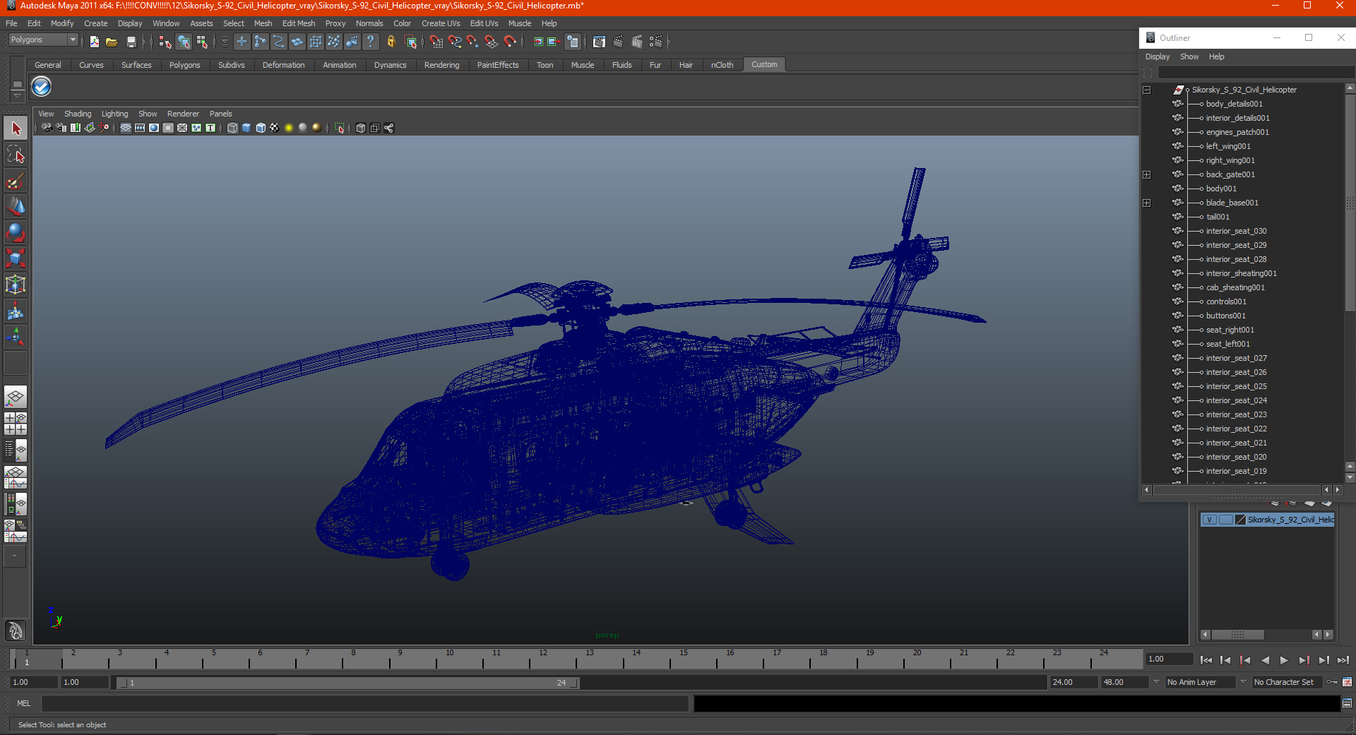 3D model Sikorsky S-92 Civil Helicopter
