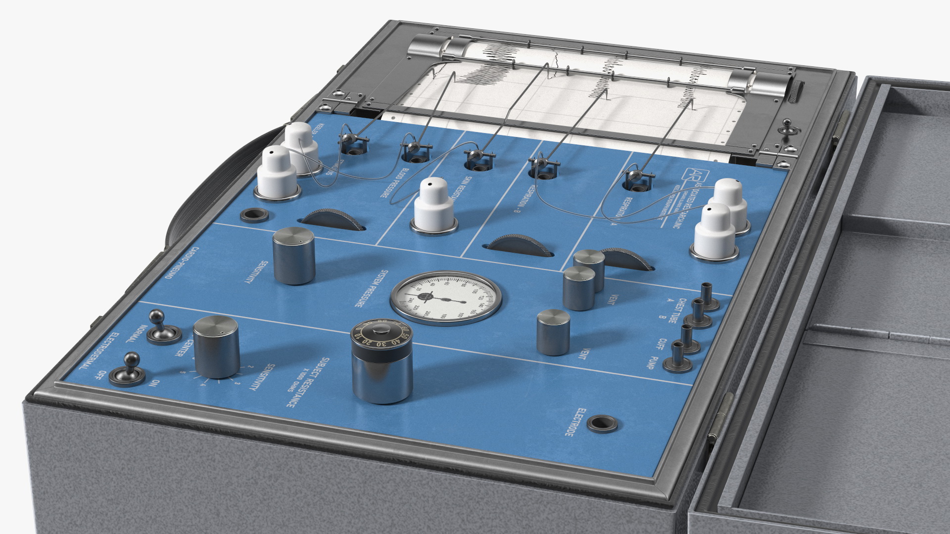 3D model Vintage Polygraph Machine
