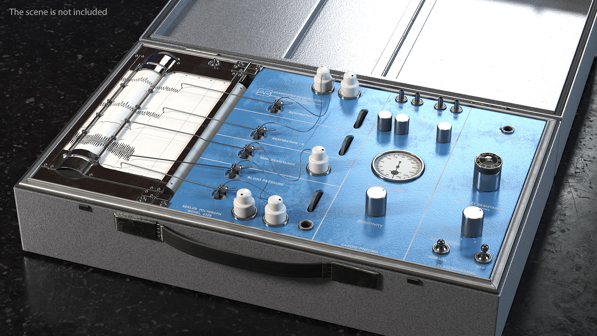 3D model Vintage Polygraph Machine