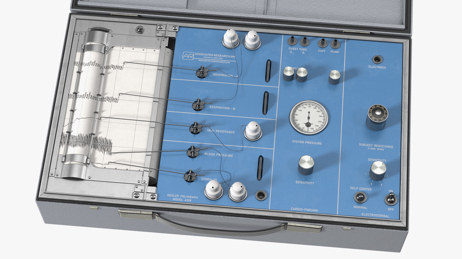 3D model Vintage Polygraph Machine