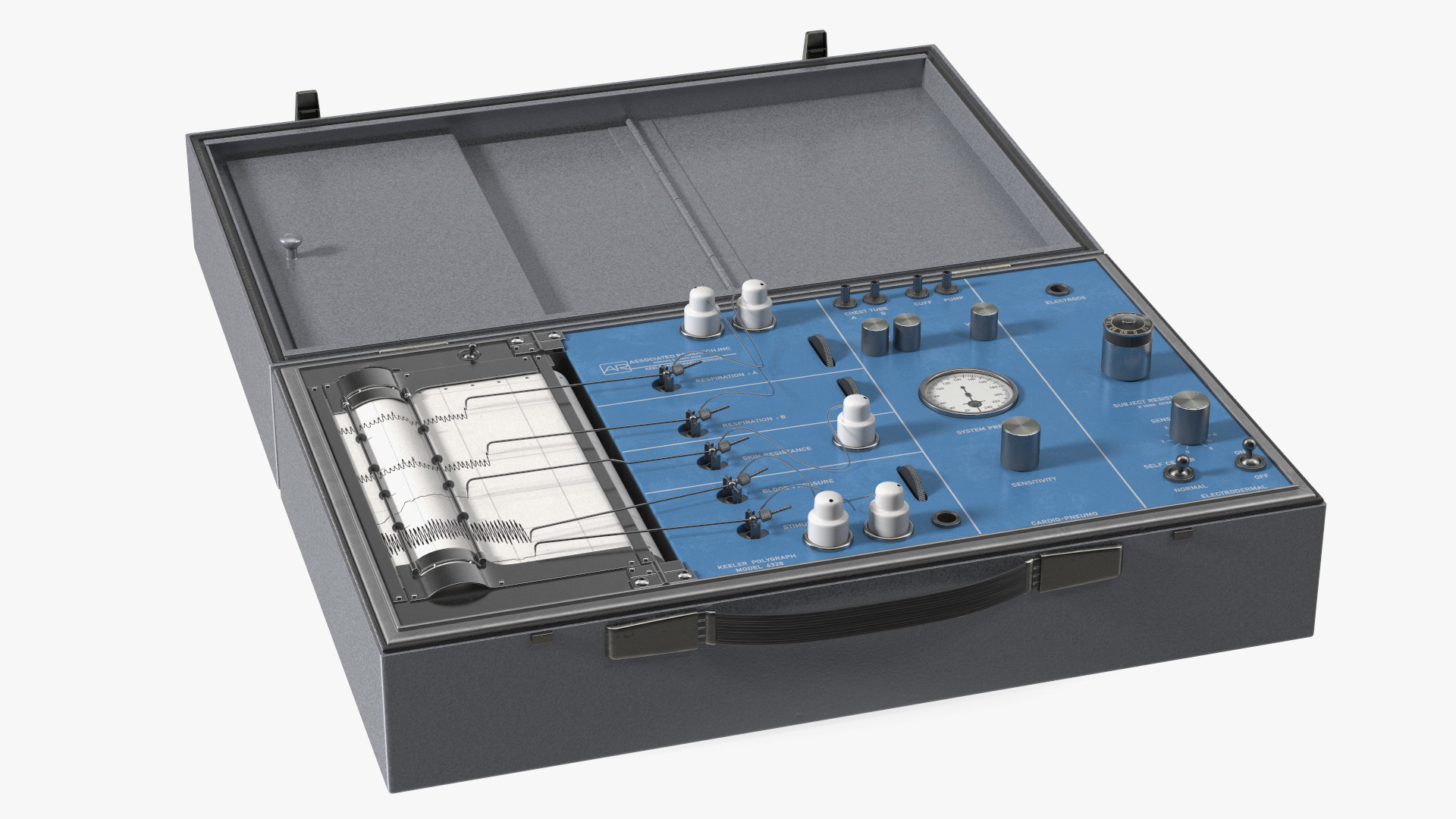 3D model Vintage Polygraph Machine