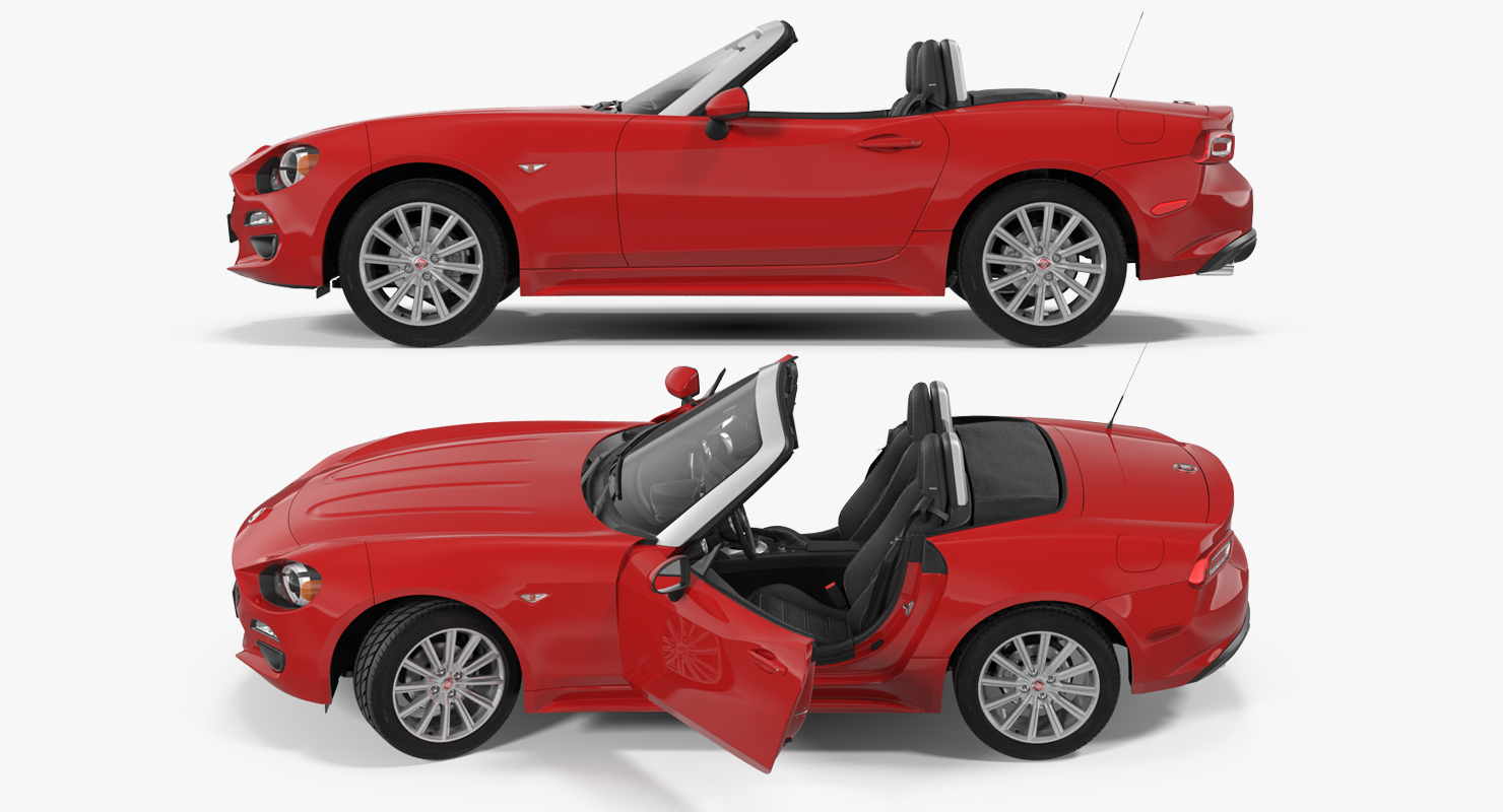 Fiat 124 Spider 2017 Rigged 3D