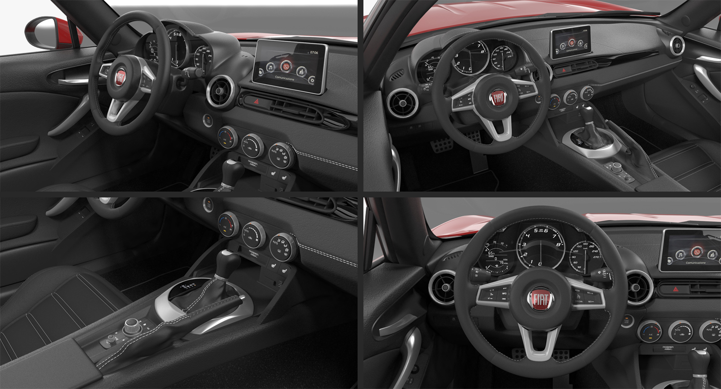 Fiat 124 Spider 2017 Rigged 3D
