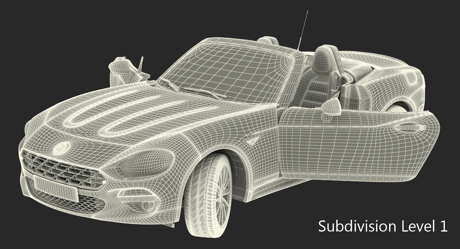 Fiat 124 Spider 2017 Rigged 3D
