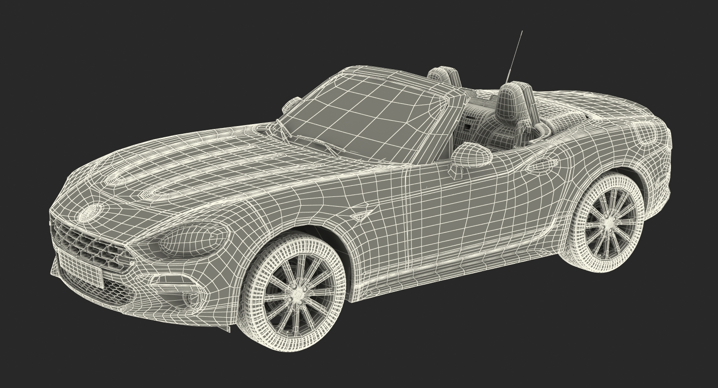 Fiat 124 Spider 2017 Rigged 3D
