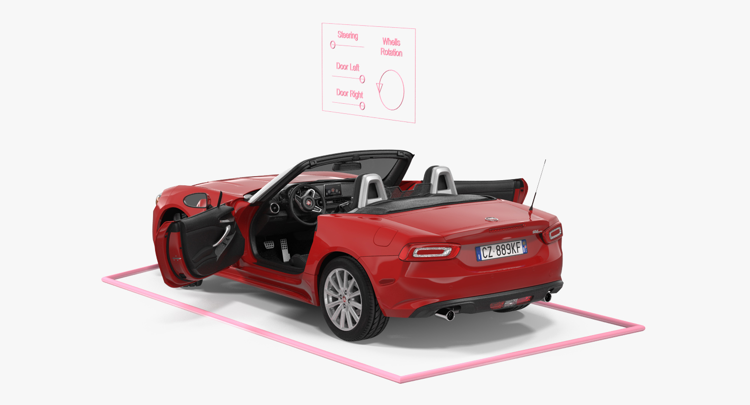 Fiat 124 Spider 2017 Rigged 3D
