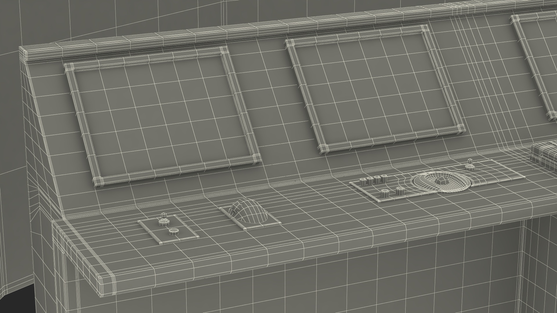 3D Ship Control System Simulator with Screen