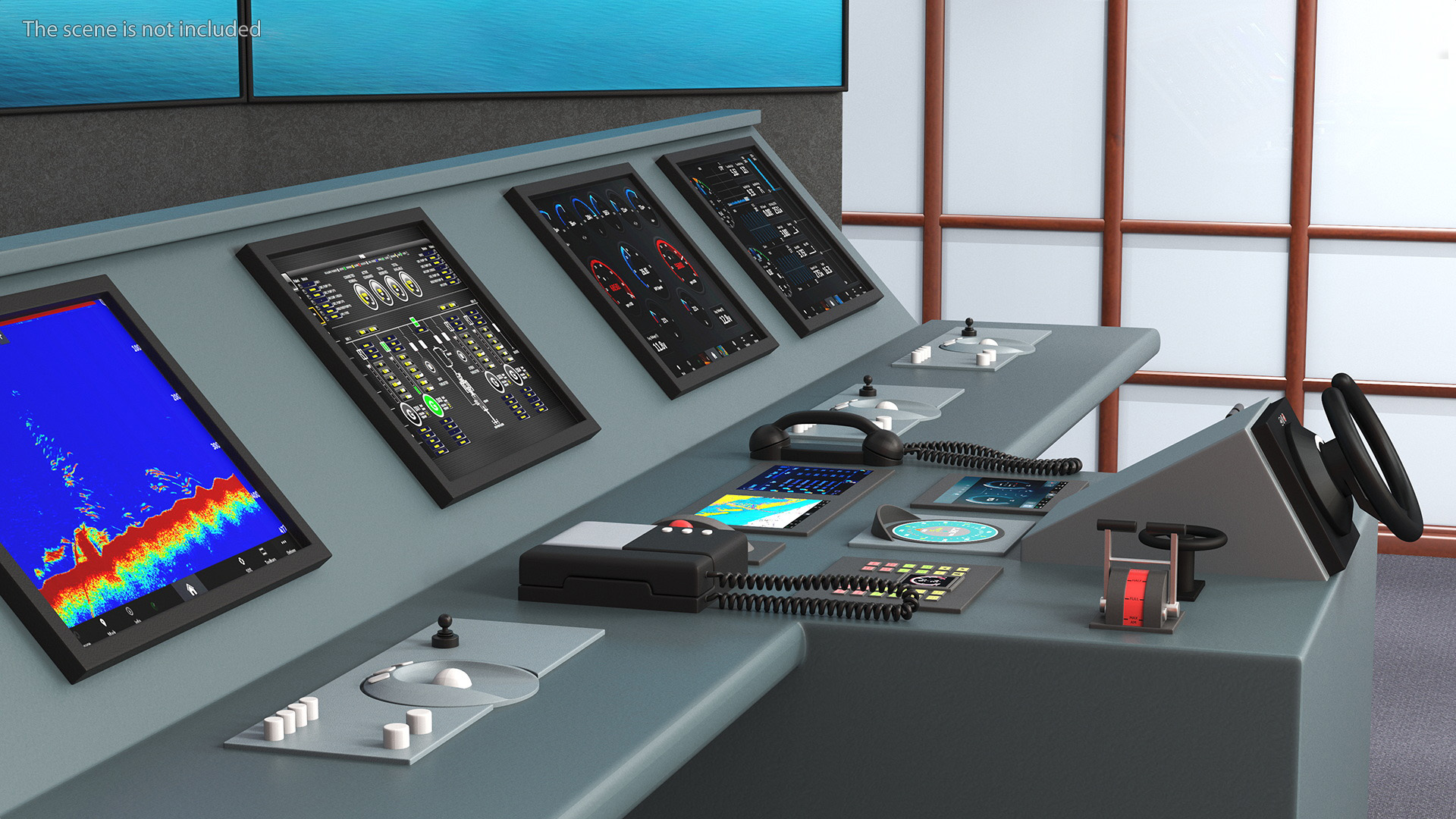 3D Ship Control System Simulator with Screen