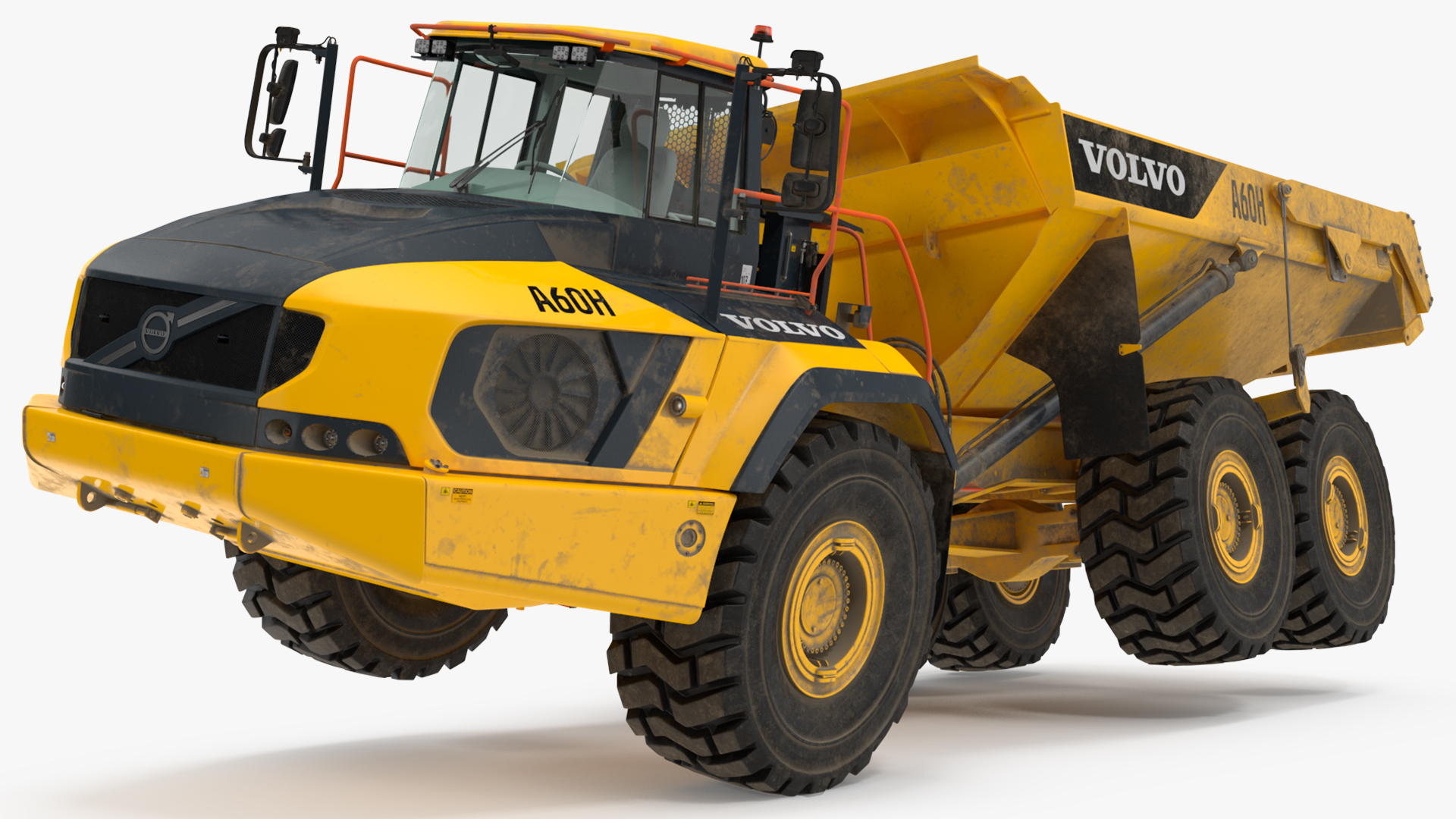 Volvo A60H Truck Dirty Rigged 3D model