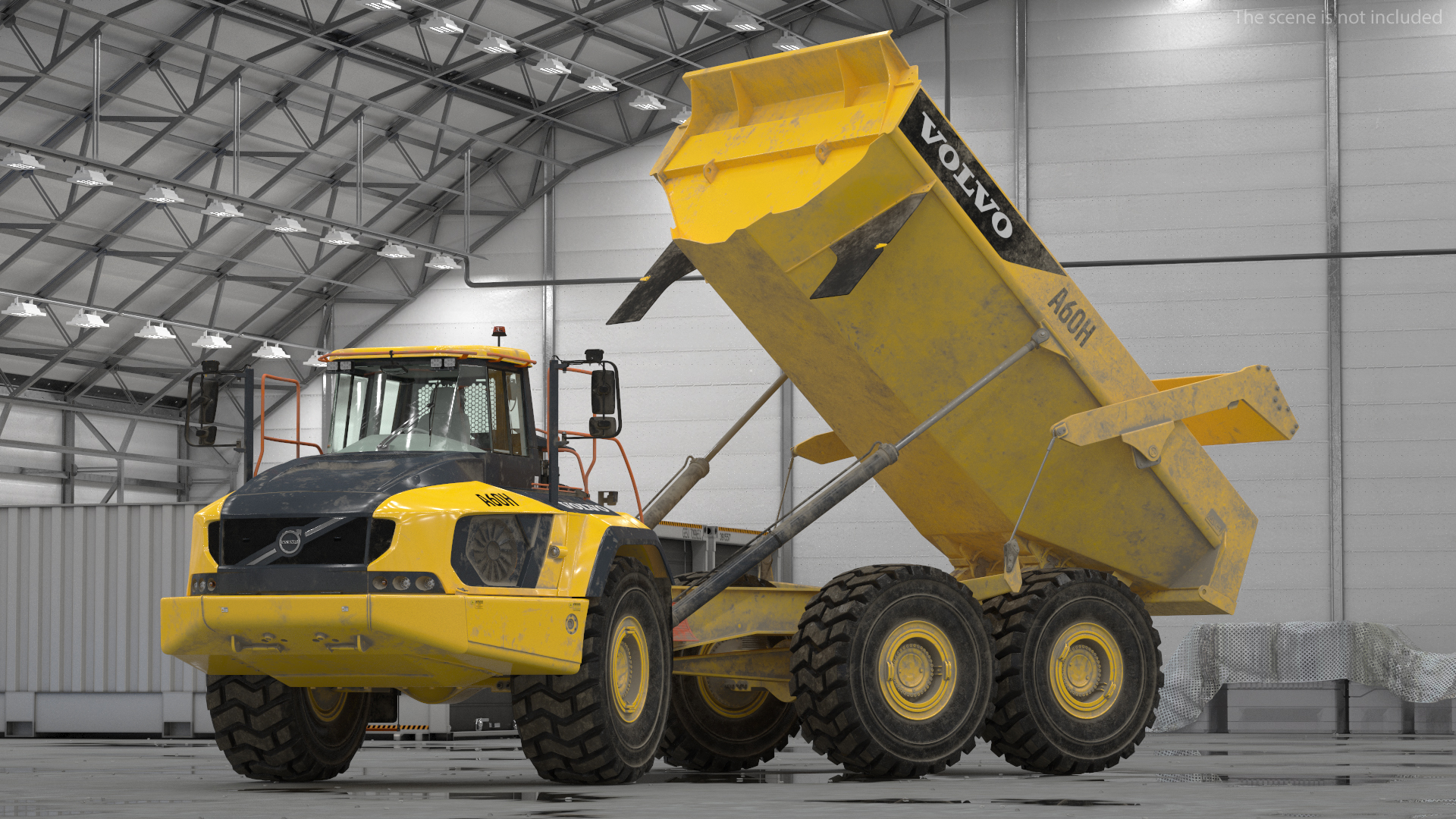Volvo A60H Truck Dirty Rigged 3D model